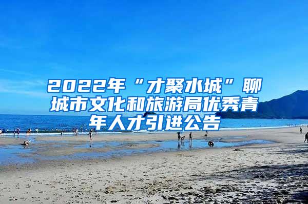 2022年“才聚水城”聊城市文化和旅游局优秀青年人才引进公告