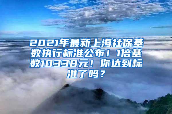 2021年最新上海社保基数执行标准公布！1倍基数10338元！你达到标准了吗？