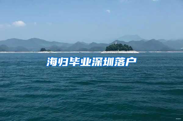 海归毕业深圳落户