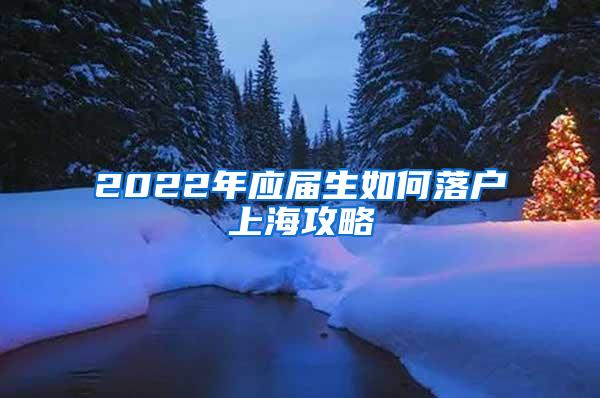 2022年应届生如何落户上海攻略