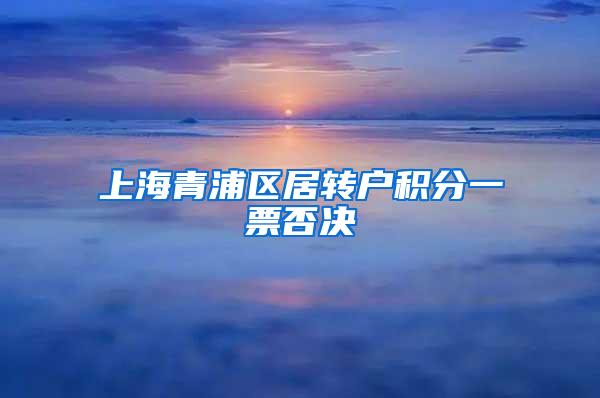 上海青浦区居转户积分一票否决