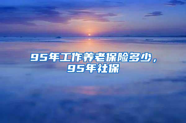 95年工作养老保险多少，95年社保