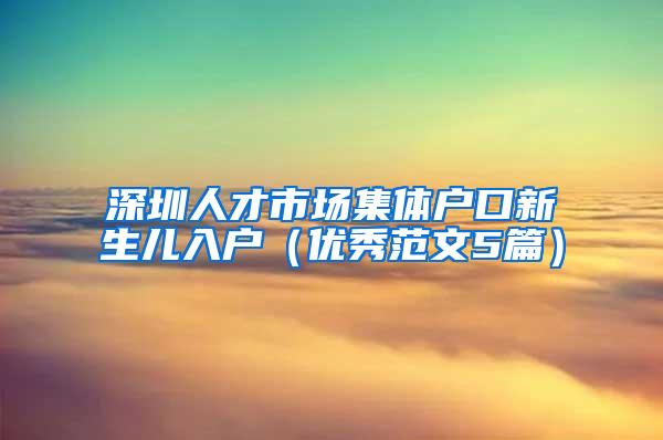 深圳人才市场集体户口新生儿入户（优秀范文5篇）