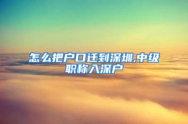 怎么把户口迁到深圳,中级职称入深户