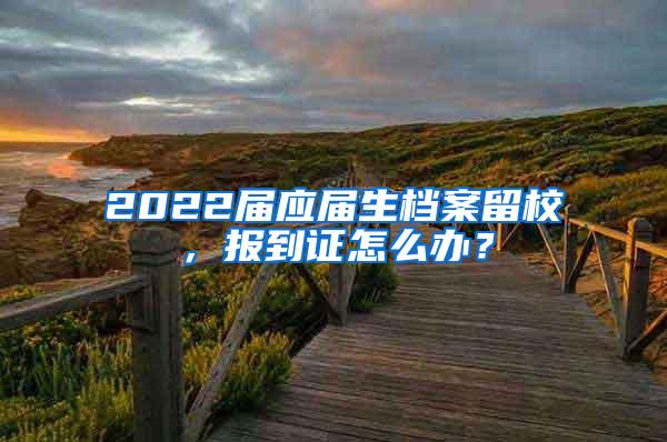 2022届应届生档案留校，报到证怎么办？