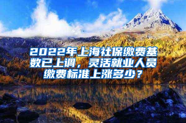 2022年上海社保缴费基数已上调，灵活就业人员缴费标准上涨多少？