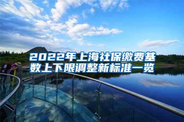 2022年上海社保缴费基数上下限调整新标准一览