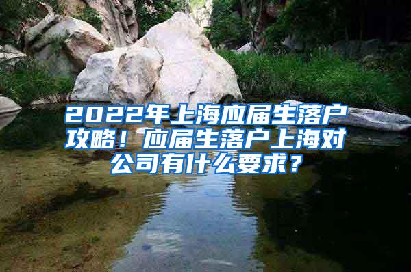 2022年上海应届生落户攻略！应届生落户上海对公司有什么要求？