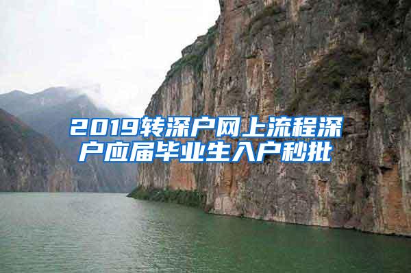 2019转深户网上流程深户应届毕业生入户秒批