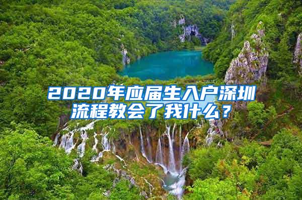 2020年应届生入户深圳流程教会了我什么？