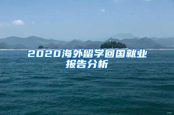 2020海外留学回国就业报告分析