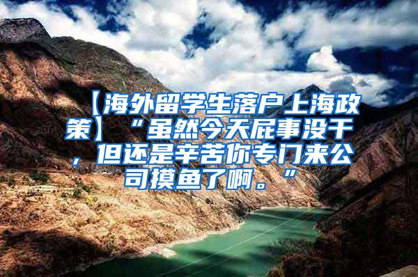 【海外留学生落户上海政策】“虽然今天屁事没干，但还是辛苦你专门来公司摸鱼了啊。”