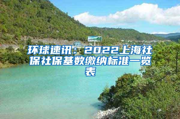 环球速讯：2022上海社保社保基数缴纳标准一览表