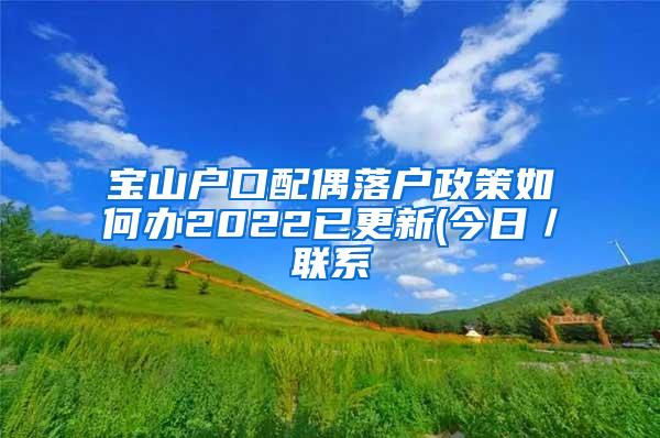 宝山户口配偶落户政策如何办2022已更新(今日／联系