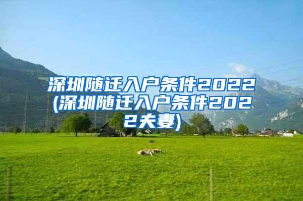 深圳随迁入户条件2022(深圳随迁入户条件2022夫妻)