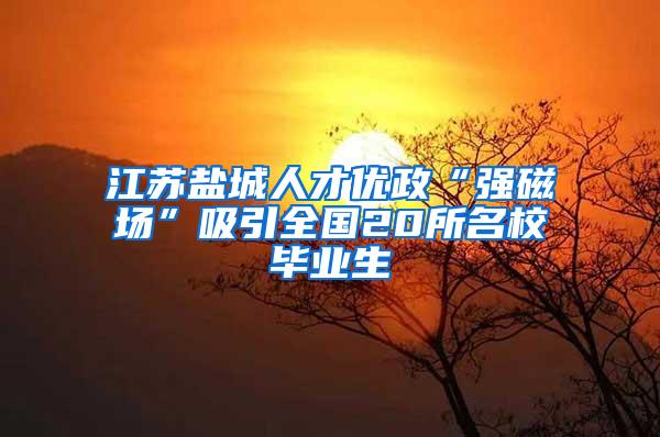 江苏盐城人才优政“强磁场”吸引全国20所名校毕业生