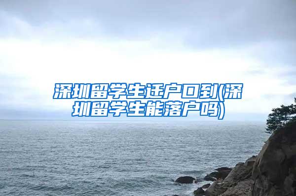 深圳留学生迁户口到(深圳留学生能落户吗)