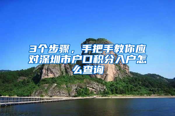 3个步骤，手把手教你应对深圳市户口积分入户怎么查询