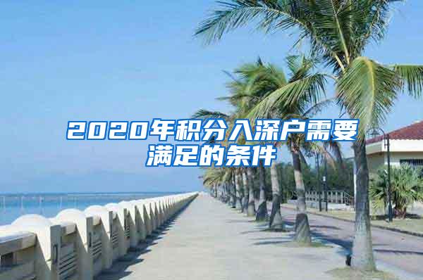 2020年积分入深户需要满足的条件