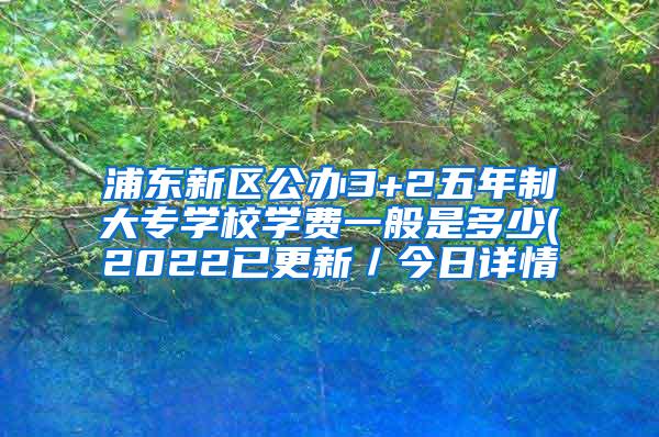 浦东新区公办3+2五年制大专学校学费一般是多少(2022已更新／今日详情