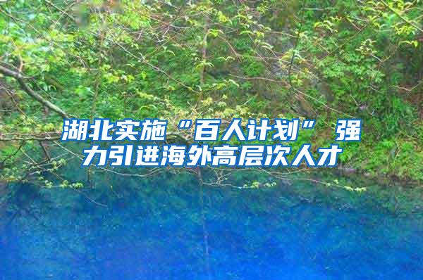 湖北实施“百人计划”　强力引进海外高层次人才