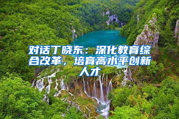 对话丁晓东：深化教育综合改革，培育高水平创新人才