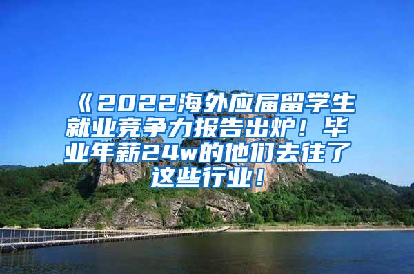 《2022海外应届留学生就业竞争力报告出炉！毕业年薪24w的他们去往了这些行业！