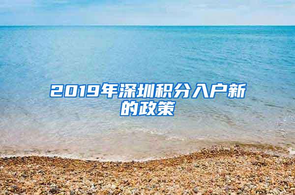 2019年深圳积分入户新的政策