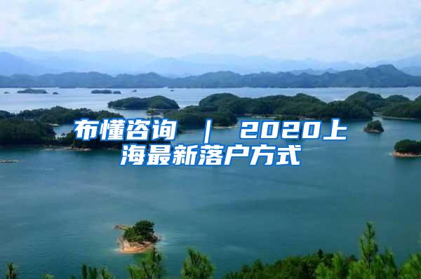 布懂咨询 ｜ 2020上海最新落户方式