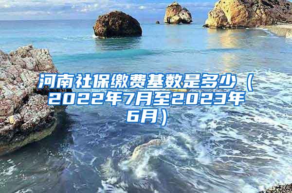 河南社保缴费基数是多少（2022年7月至2023年6月）