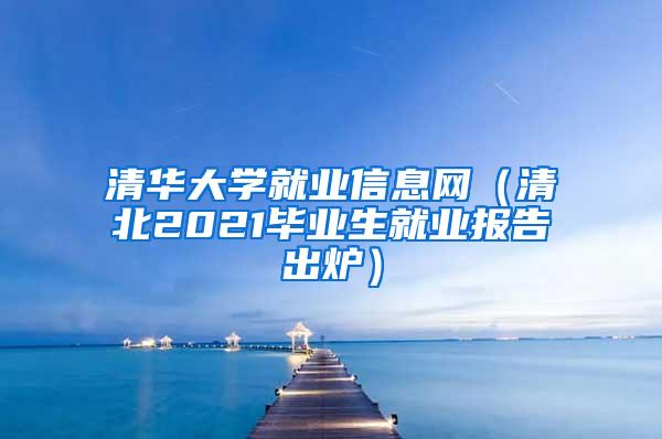 清华大学就业信息网（清北2021毕业生就业报告出炉）