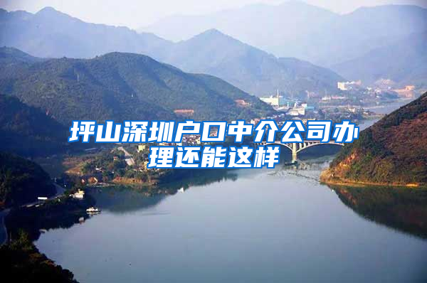 坪山深圳户口中介公司办理还能这样