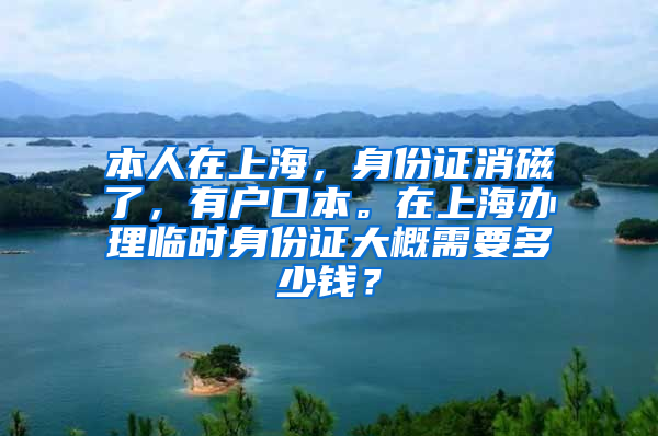 本人在上海，身份证消磁了，有户口本。在上海办理临时身份证大概需要多少钱？