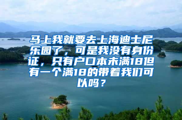 马上我就要去上海迪士尼乐园了，可是我没有身份证，只有户口本未满18但有一个满18的带着我们可以吗？