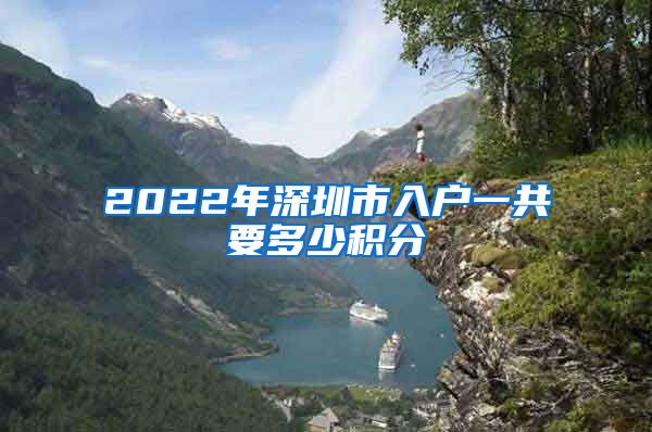 2022年深圳市入户一共要多少积分