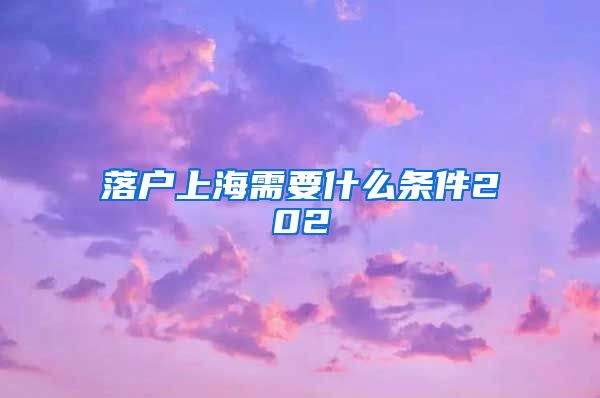 落户上海需要什么条件202