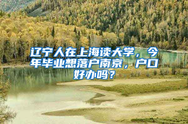 辽宁人在上海读大学，今年毕业想落户南京，户口好办吗？