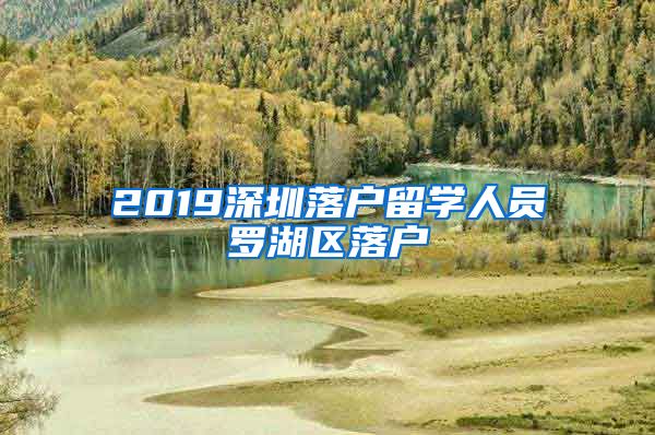 2019深圳落户留学人员罗湖区落户