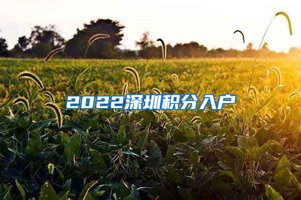 2022深圳积分入户