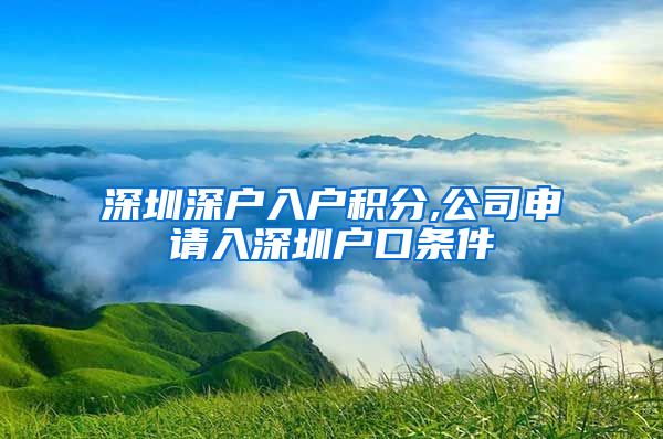 深圳深户入户积分,公司申请入深圳户口条件