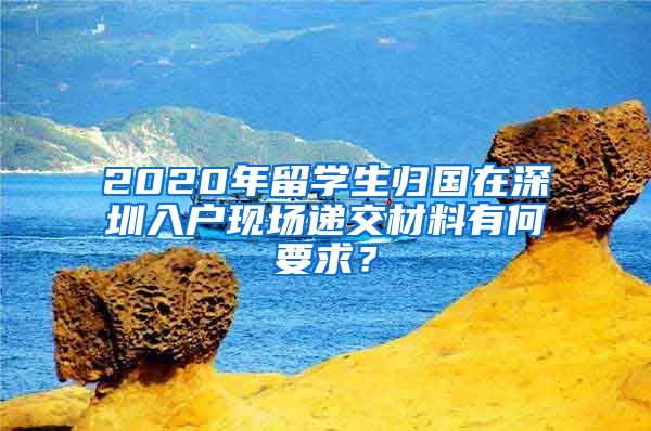 2020年留学生归国在深圳入户现场递交材料有何要求？