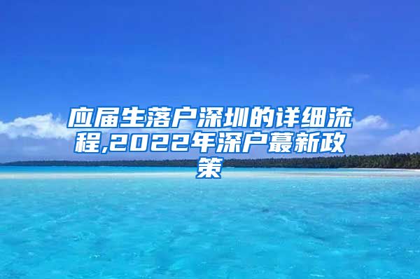 应届生落户深圳的详细流程,2022年深户蕞新政策