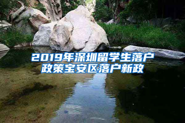 2019年深圳留学生落户政策宝安区落户新政