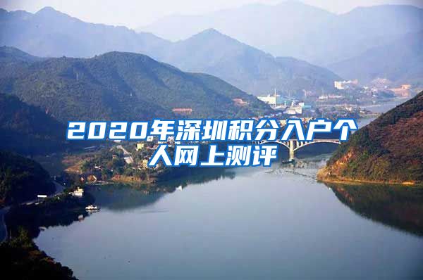 2020年深圳积分入户个人网上测评