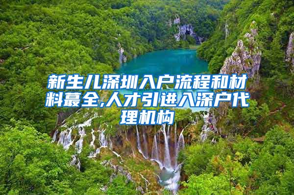 新生儿深圳入户流程和材料蕞全,人才引进入深户代理机构