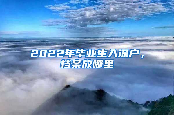 2022年毕业生入深户，档案放哪里