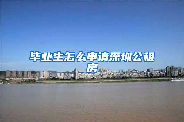 毕业生怎么申请深圳公租房