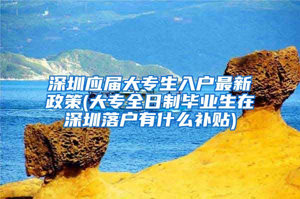 深圳应届大专生入户最新政策(大专全日制毕业生在深圳落户有什么补贴)