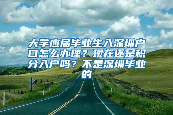 大学应届毕业生入深圳户口怎么办理？现在还是积分入户吗？不是深圳毕业的