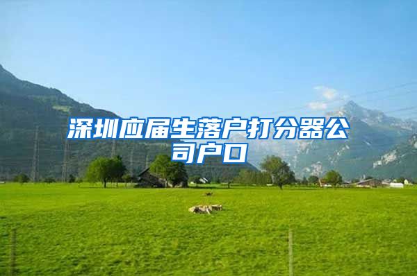 深圳应届生落户打分器公司户口